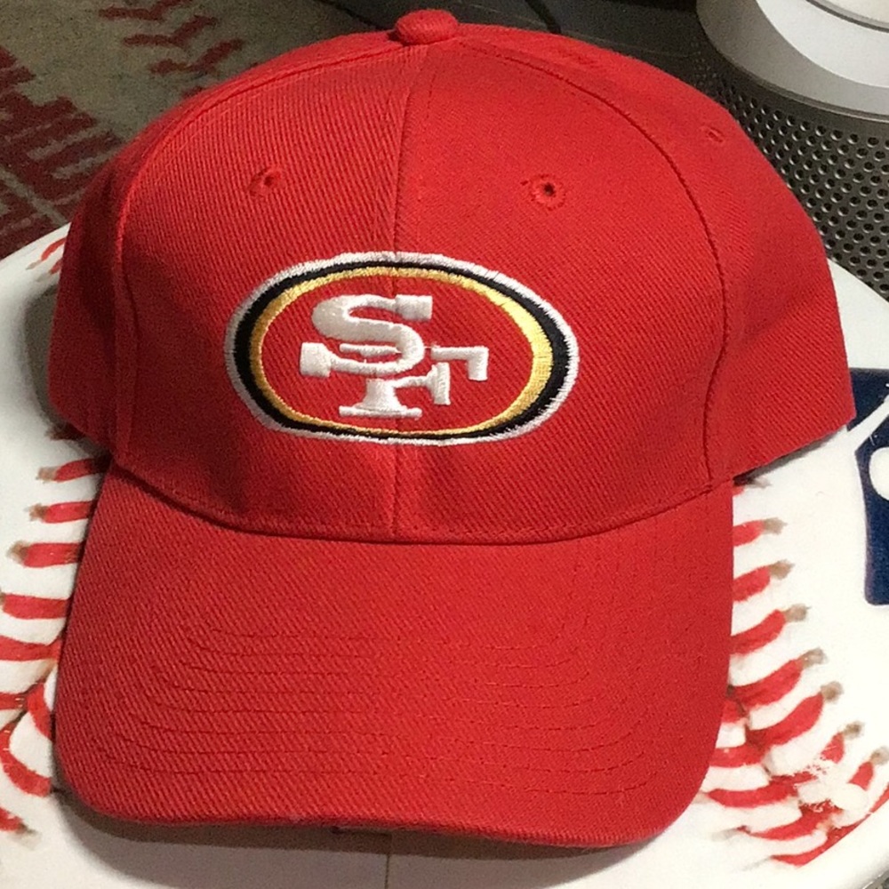 San Francisco 49ers Men’s Red Adjustable Strapback Hat Cap